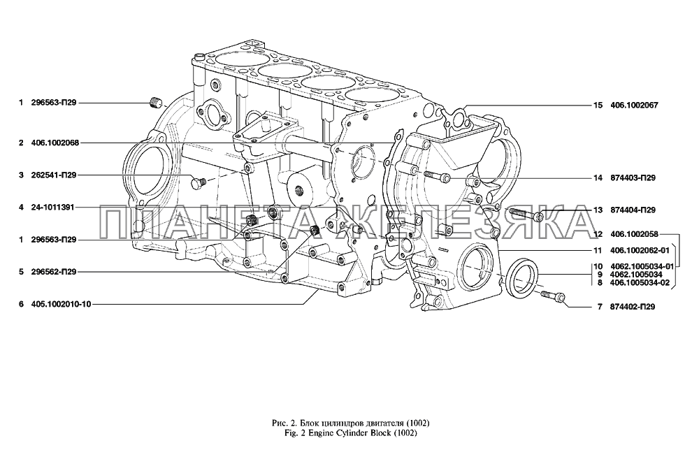 Блок цилиндров двигателя UAZ Patriot